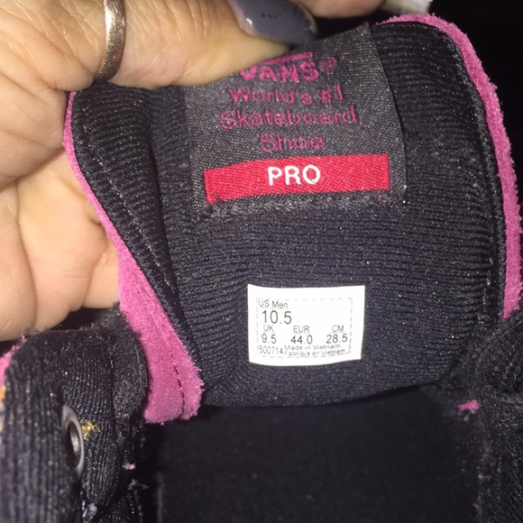 Vans Hi Top Pro burgundy and cheetah size 101/2 - Picture 5 of 8